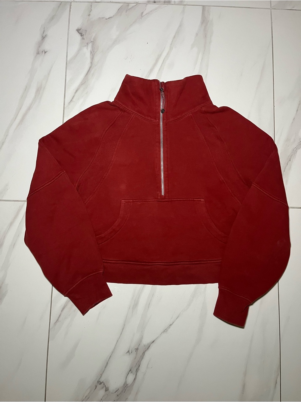 Lululemon Women's Red Define Half-Zip Pullover Sweater